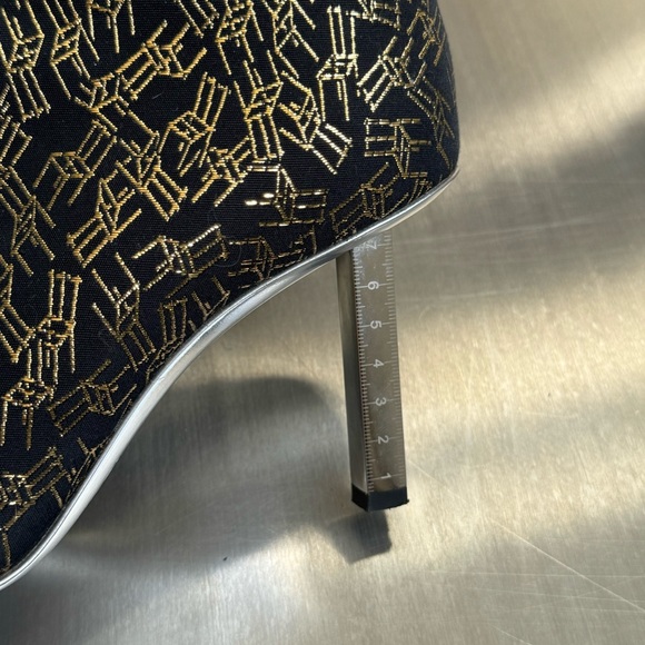 Chanel Ruler Heel Ankle Booties in Black and Gold - Picture 4 of 7